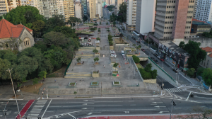praça roosevelt com visão aérea de dia
